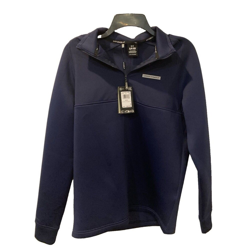 Men's Under Armour Drive Pro Hybrid 1/2 Zip Pullover Navy Blue Size Small NWT